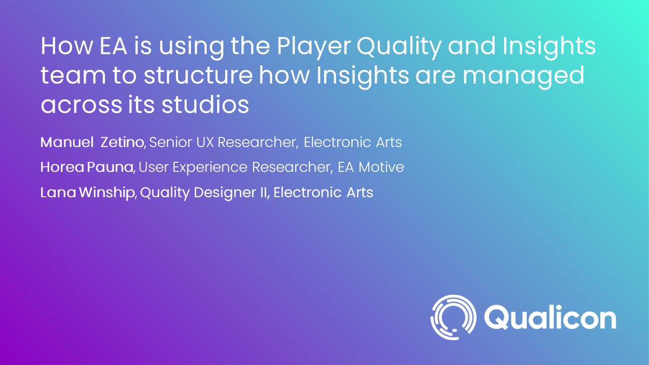 2023-How EA is using the Player Quality and Insights team to structure how insights are managed across its studios
