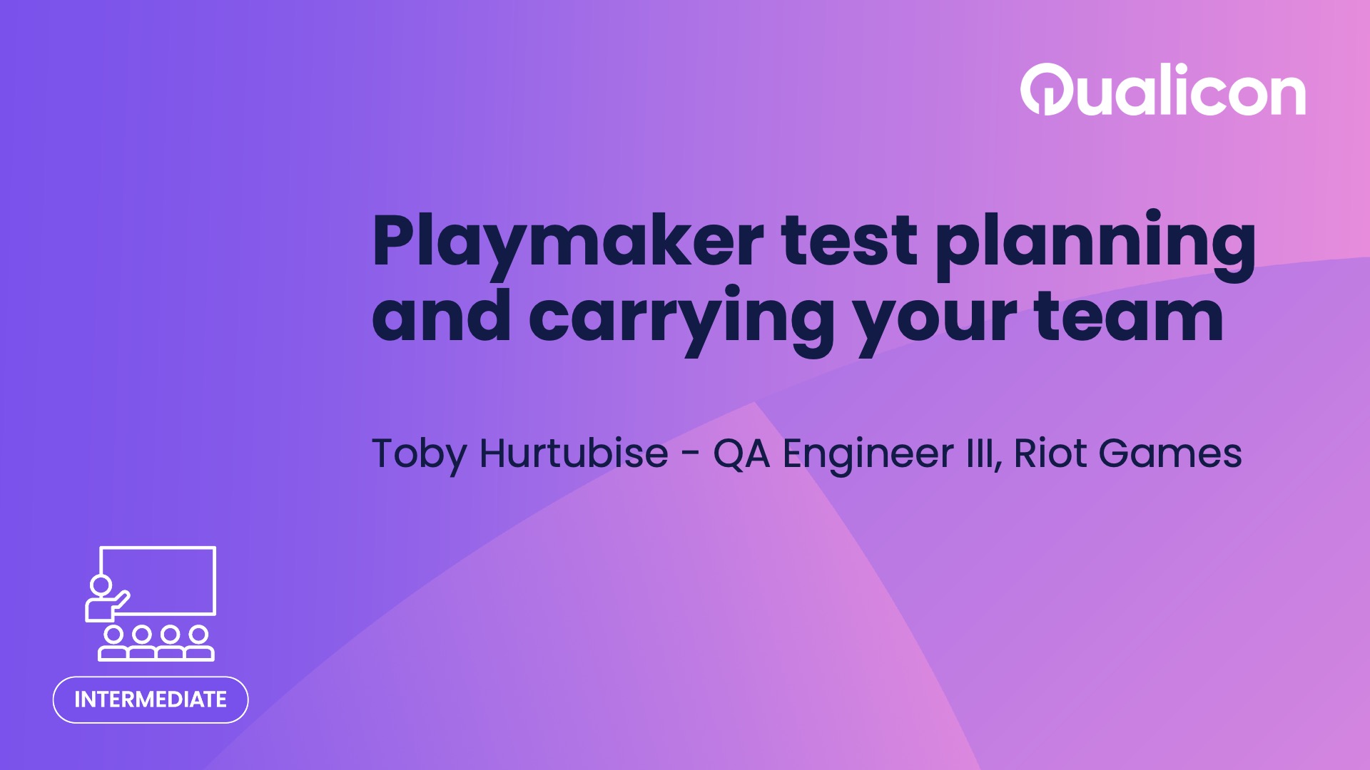 Qualicon 2025 - Day 1 - Playmaker test planning and carrying your team