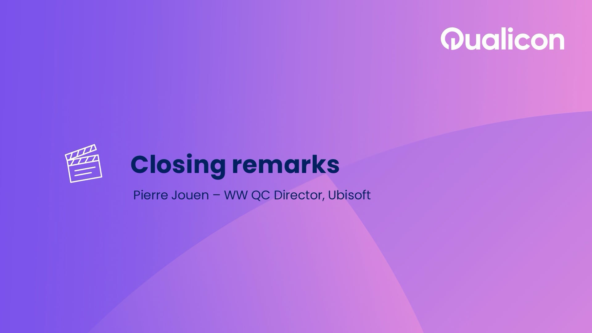 Qualicon 2026 - Day 1 - Closing remarks