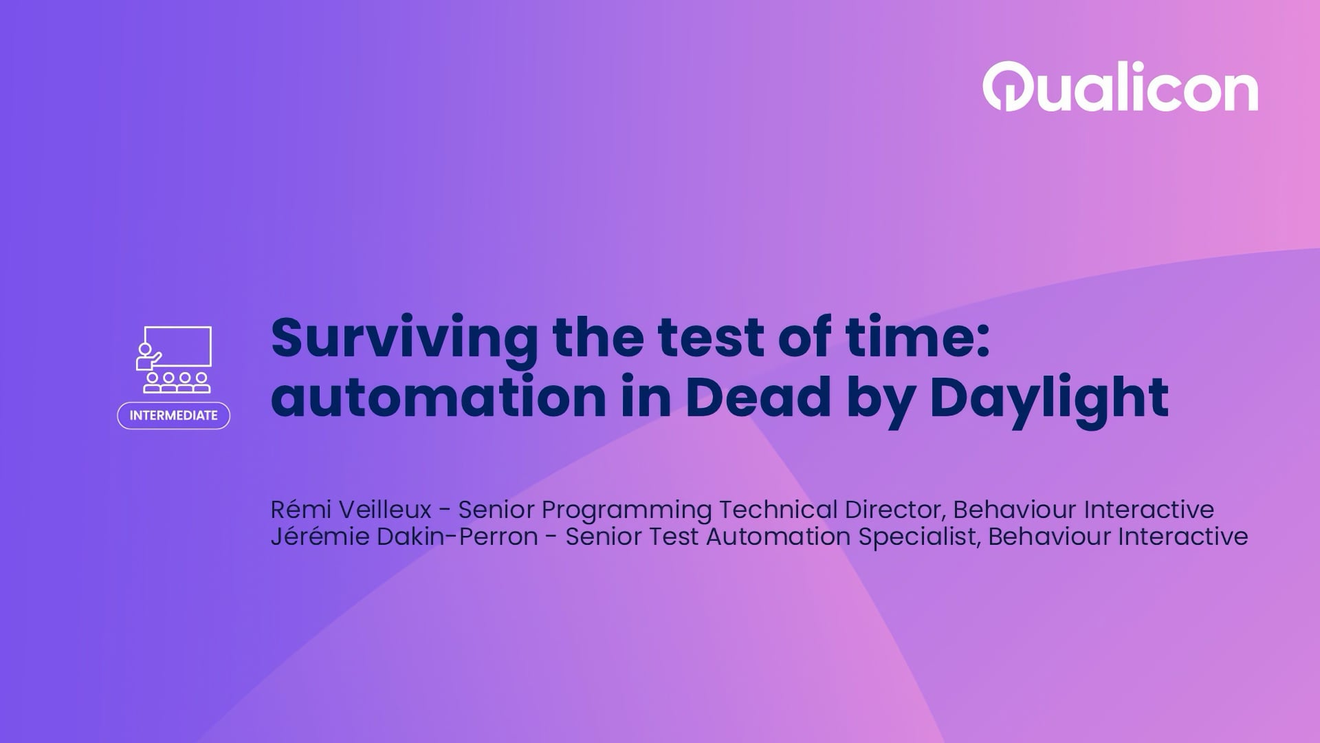 Qualicon 2026 - Day 1 - Surviving the test of time