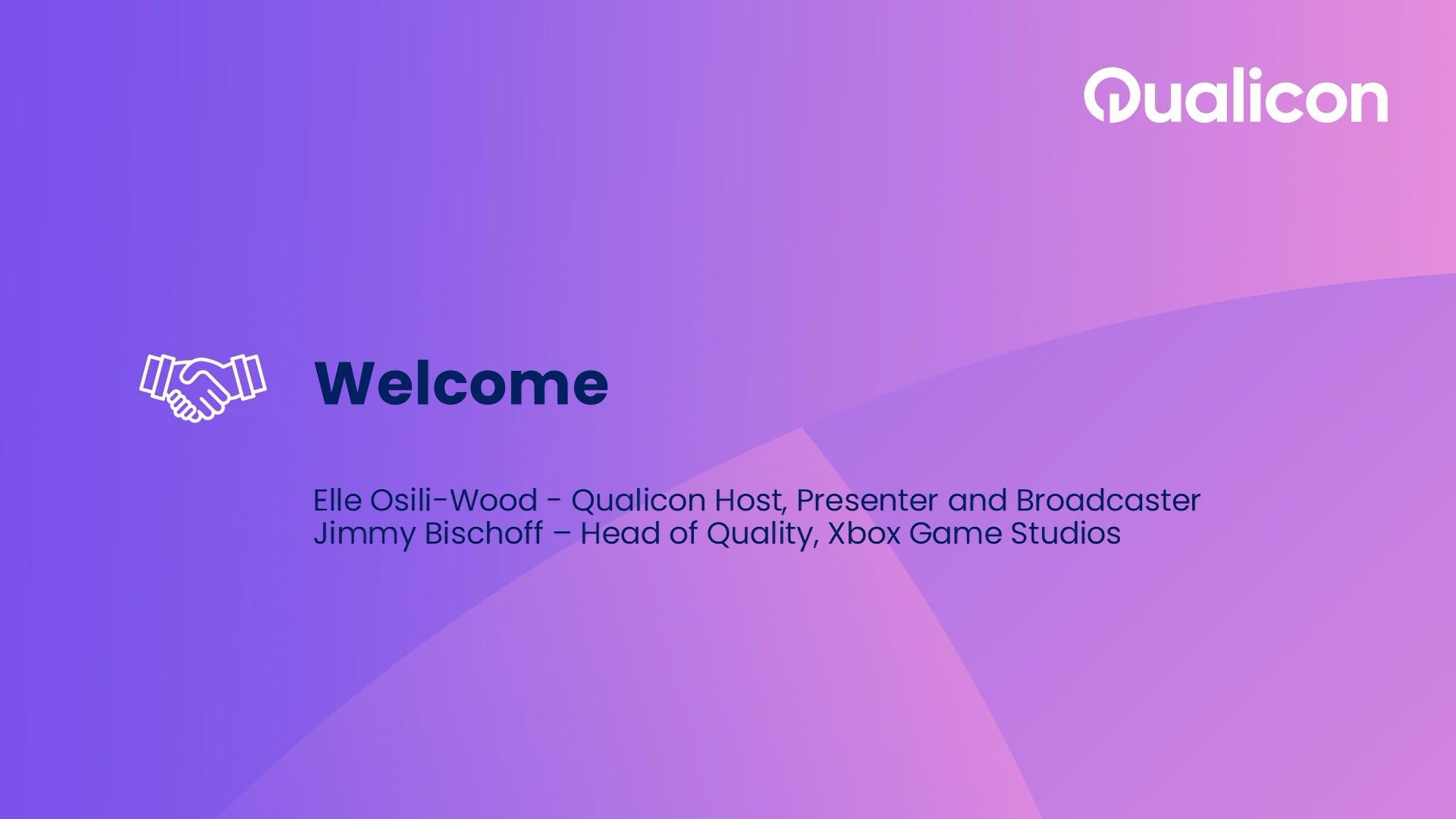Qualicon 2026 - Day 1 - Welcome